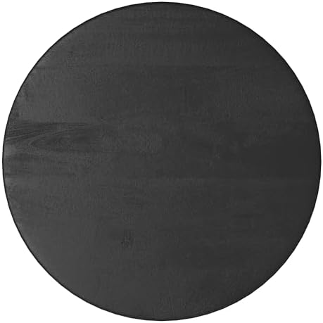 SIMPLIHOME Boyd 13" Wide Solid Wood Round End Table in Black - Image 4