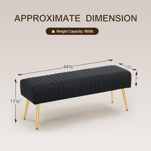Furnimart 44 Inch Bedroom Ottoman Bench - Image 3
