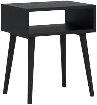 NTC Solid Oak Zoe Nightstand, Mid Century Modern Side Table Bedroom, Bedside by NTC