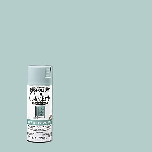 Rust-Oleum Chalked All-in-One Ultra Matte Serenity Blue Spray Paint - Image 2