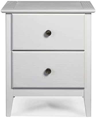 Grain Wood Furniture Greenport 2-Drawer Bedroom Nightstand, Solid Wood - Image 6