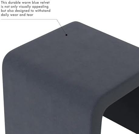 HomePop 22" Modern Arch Velvet Ottoman - Image 4