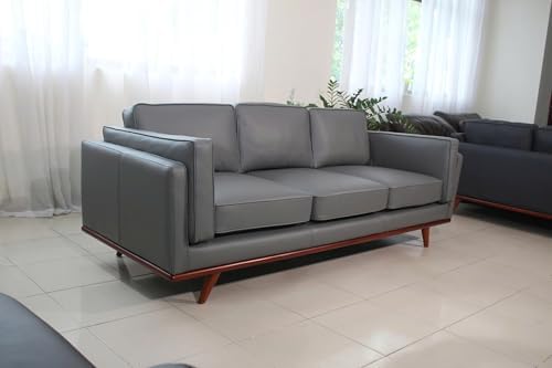 Mega Solutions Savoy Full All Around Front and Back Italian Leather Sofa 89" - Image 2