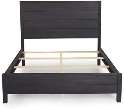 Grain Wood Furniture Montauk Solid Wood Bed, Queen Size, Farmhouse Black - Image 3