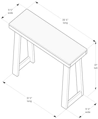 Plank+Beam Classic Console Table, 36 Inch - Image 2