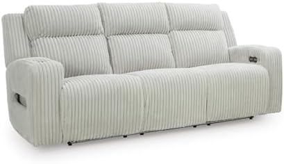 Signature Design by Ashley Broad Cove Power Reclining Sofa, Drop-Down Table by Unknown