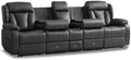 110" Reclining Sofa 4 Seater Recliner Couch by WISHDEER