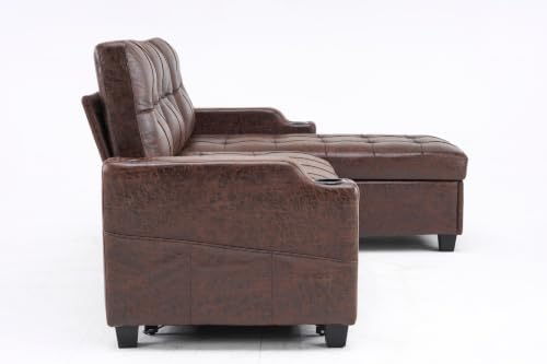 VINGLI L-Shaped Sectional Sleeper Sofa - Image 4
