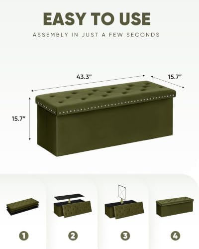B FSOBEIIALEO Storage Ottoman Bench - Image 3