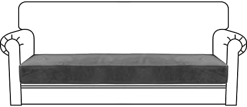 MAXIJIN Velvet Stretch Couch Cushion Covers Soft Sofa Cushion Cover Replacement by MAXIJIN