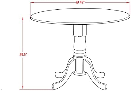 East West Furniture DMT-ABC-TP Dublin Kitchen Dining Table - Image 3