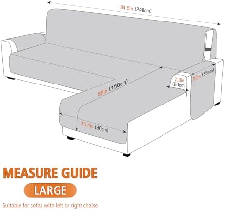 VANSOFY Sectional Couch Covers, L Shaped Sofa Slipcover - Image 6