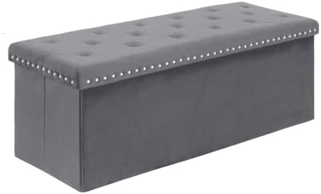 PINPLUS Folding Storage Ottoman Bench by PINPLUS