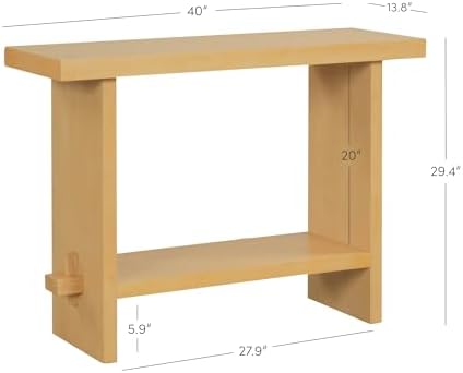 Nathan James Virgo Wood Accent Storage Console Sofa Table, - Image 2