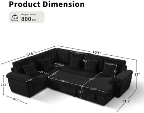 Oversized Modular Sectional Sleeper Sofas - Image 2