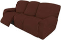 Easy-Going 8 Pieces Recliner Couch Stretch Sofa Slipcover Coffee by Easy-Going
