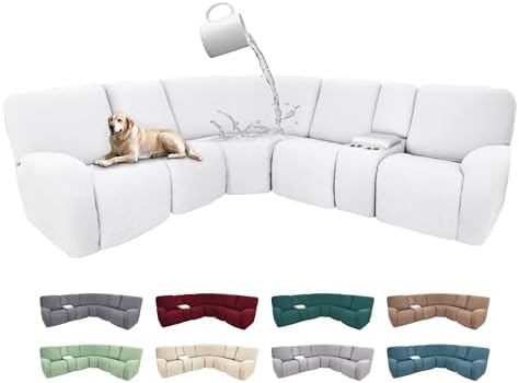 100% Waterproof Sectional Recliner Couch Covers by ROFASVCO