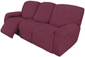 Easy-Going 8 Pieces Recliner Couch Stretch Sofa Slipcover ASH Rose by Easy-Going