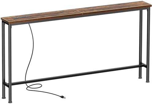 SUPERJARE 51.2 inch Narrow Behind Couch Table by SUPERJARE