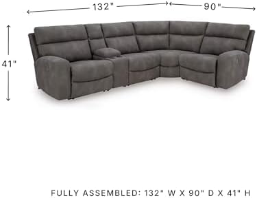 Signature Design by Ashley Easy-to-Clean Power Reclining Sectional - Image 3