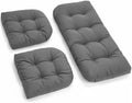 All Weather Wicker Chair Cushions of 3 Pieces, Waterproof Outdoor Wicker Chair by Tycdiose