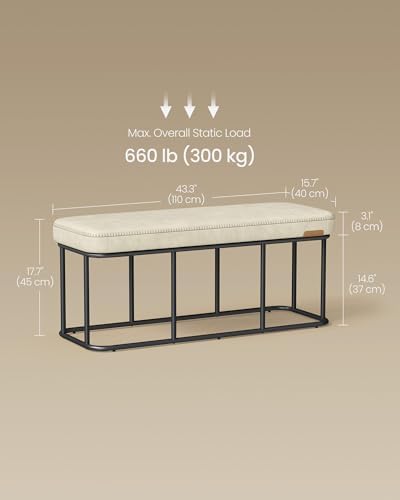 VASAGLE Storage Ottoman Bench for Entryway, PU Leather, Loads 660 lb - Image 3