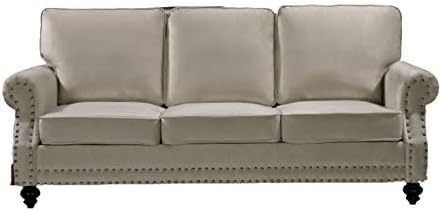 Container Furniture Direct Lotus Mid Century Modern Velvet Upholstered Living by ContainerDirect