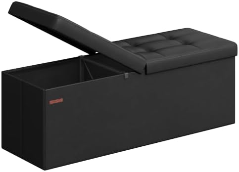 SONGMICS 43.3 Inches Folding Storage Ottoman Bench by SONGMICS