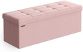 SONGMICS 43.3 Inches Folding Storage Ottoman Bench, Load 660 lb by SONGMICSbySONGMICSHOME