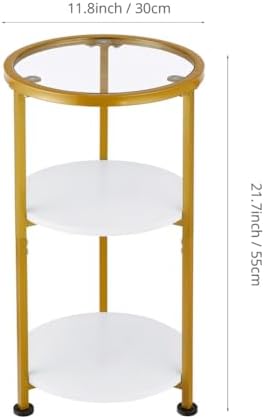 3-Tier Tempered Glass Side Table - Image 2