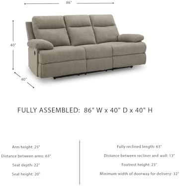 Signature Design by Ashley Reclining Sofa Couch - Image 3