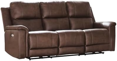 Signature Design by Ashley 3-Seat Power Reclining Sofa, Espresso Brown by Unknown