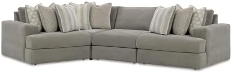 Signature Design by Ashley 4-Piece Modular Sectional Sofa, Ash Gray by Unknown