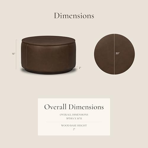 Poly & BARK Herve Storage Ottoman in Cocoa Brown Velvet - Image 2