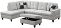 L-Shaped 3-Piece Flannel Sofa by UOCFYK