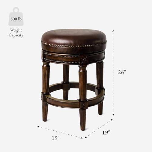 Maven Lane Pullman Backless Counter Stool, Dark Brown - Image 3