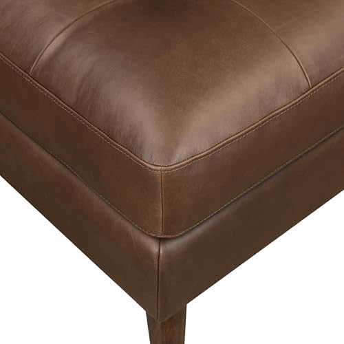 Poly & BARK Napa Ottoman in Cocoa Brown – Modern Upholstered Ottoman - Image 7