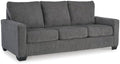 Signature Design by Ashley Rannis Queen Sleeper Sofa, Pewter Pull Out Couch by Unknown