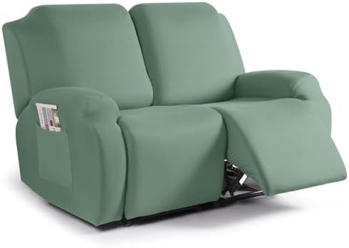 TAOCOCO Recliner Loveseat Slipcover, 2 Pieces Polyester Fabric Stretch Sofa by TAOCOCO