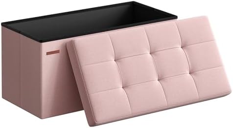 SONGMICS 30 Inches Folding Storage Ottoman Bench, Load 660 lb by SONGMICSbySONGMICSHOME