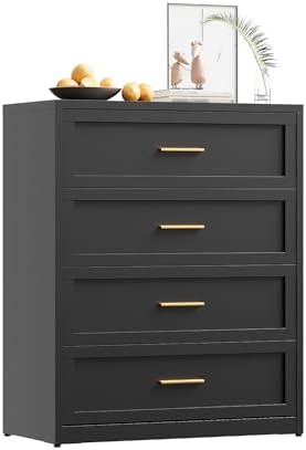 YAUWOH 4 Drawer Metal Dresser, Heavy Duty Steel Storage Dresser by YAUWOHFactoryOutletsColorfulMetalFurniture