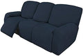 Easy-Going 8 Pieces Recliner Couch Stretch Sofa Slipcover Dark Blue by Easy-Going