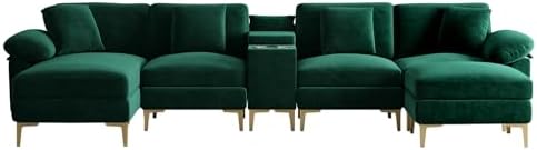 OUYESSIR 128" U-Shaped Sectional Couch - Image 7