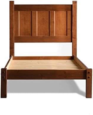 Grain Wood Furniture Shaker Solid Wood Panel Platform Bed, Twin Size - Image 4
