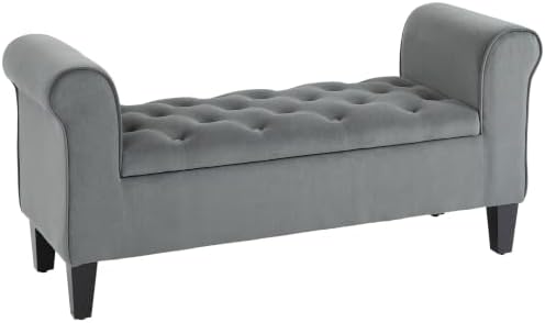 HOMCOM Button-Tufted Storage Ottoman Bench by HOMCOM