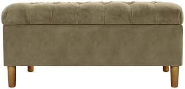 HomePop 40" Ainsley Button Tufted Storage Bench by HomePop
