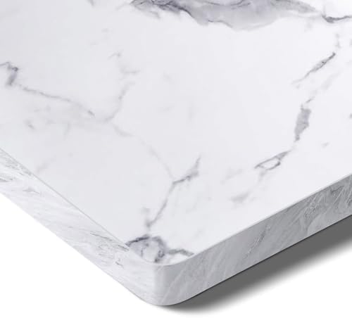 SANODESK One-Piece 1'' Thick 55x28'' Particle Board Table Top, Marble Grey by sanodesk