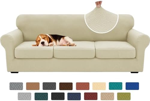 XINEAGE 4-Piece Stretch X-Large Sofa Cover, Washable Couch Covers by XINEAGE