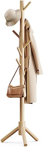 Pipishell Solid Wooden Coat Rack Freestanding by Pipishell