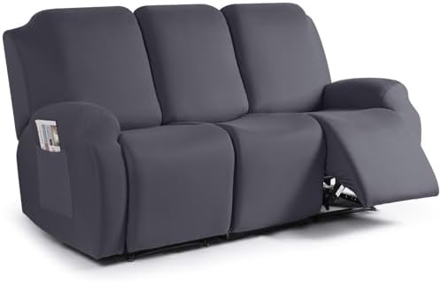 TAOCOCO Recliner Sofa Slipcover, 3 Pieces Polyester Fabric Stretch Sofa Covers by TAOCOCO